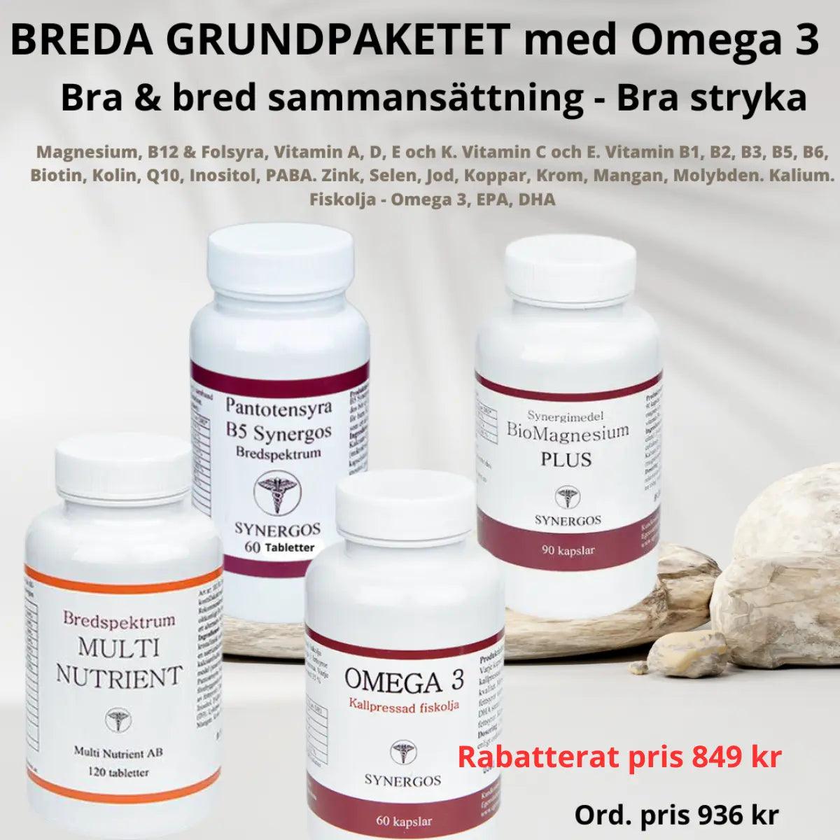 A BREDA GRUNDPAKETET med Omega 3 - VitamineralKosttillskott